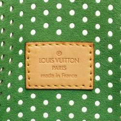 Pre Owned Louis Vuitton Green Monogram Perforated Canvas Limited Edition Speedy 30 Bag