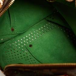 Pre Owned Louis Vuitton Green Monogram Perforated Canvas Limited Edition Speedy 30 Bag