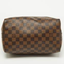 Pre Owned Louis Vuitton Damier Ebene Canvas Speedy Bandouliere 25 Bag
