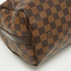 Pre Owned Louis Vuitton Damier Ebene Canvas Speedy Bandouliere 25 Bag