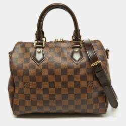 Pre Owned Louis Vuitton Damier Ebene Canvas Speedy Bandouliere 25 Bag