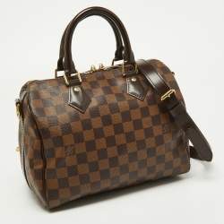 Pre Owned Louis Vuitton Damier Ebene Canvas Speedy Bandouliere 25 Bag