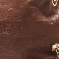 Pre Owned Louis Vuitton Brown Leather Paris Souple Whisper PM Bag