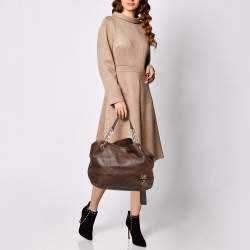 Pre Owned Louis Vuitton Brown Leather Paris Souple Whisper PM Bag