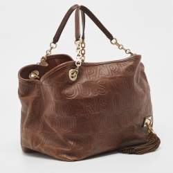 Pre Owned Louis Vuitton Brown Leather Paris Souple Whisper PM Bag