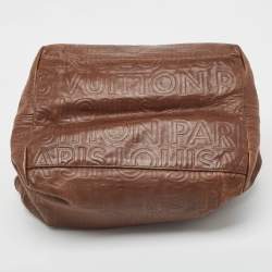 Pre Owned Louis Vuitton Brown Leather Paris Souple Whisper PM Bag