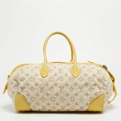 Louis Vuitton Jaune Monogram Denim Limited Edition Speedy Round Bag