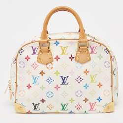 Pre Owned Louis Vuitton White/Multicolor Monogram Canvas Trouville Bag