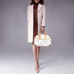 Pre Owned Louis Vuitton White/Multicolor Monogram Canvas Trouville Bag
