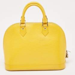 Pre Owned Louis Vuitton Tassil Yellow Epi Leather Alma PM
