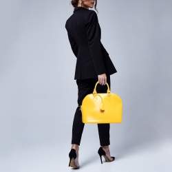 Pre Owned Louis Vuitton Tassil Yellow Epi Leather Alma PM