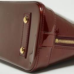 Pre Owned Louis Vuitton Amarante Monogram Vernis Alma BB Bag