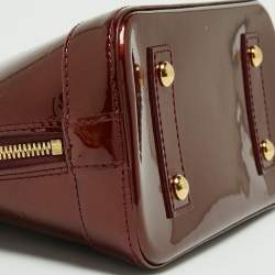Pre Owned Louis Vuitton Amarante Monogram Vernis Alma BB Bag