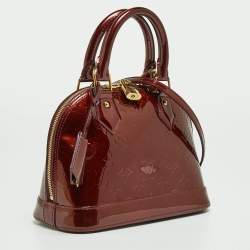Pre Owned Louis Vuitton Amarante Monogram Vernis Alma BB Bag