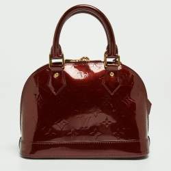 Pre Owned Louis Vuitton Amarante Monogram Vernis Alma BB Bag