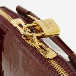 Pre Owned Louis Vuitton Amarante Monogram Vernis Alma BB Bag
