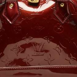 Pre Owned Louis Vuitton Amarante Monogram Vernis Alma BB Bag