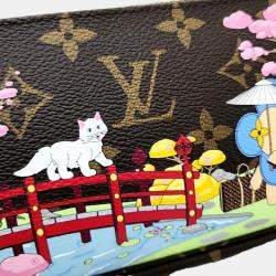 Pre Owned Louis Vuitton Pink/Brown Monogram Canvas Vivienne Wisteria Mini Pochette Accessoires