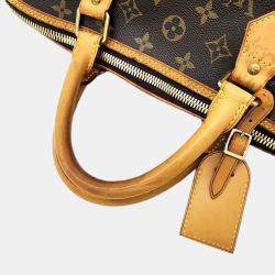 Pre Owned Louis Vuitton Brown Monogram Canvas and Leather Alma Voyage MM