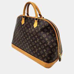 Pre Owned Louis Vuitton Brown Monogram Canvas and Leather Alma Voyage MM