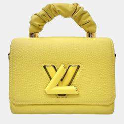 Louis Vuitton Yellow Leather Twist PM Top Handle Bag