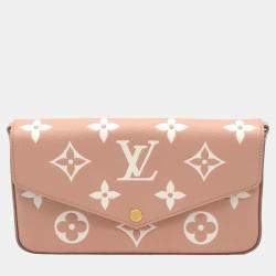 Louis Vuitton Rose Trianon/Cream Monogram Empriente Leather Pochette Felicie Shoulder Bag