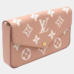 Louis Vuitton Rose Trianon/Cream Monogram Empriente Leather Pochette Felicie Shoulder Bag