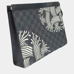 Pre Owned Louis Vuitton Graphite Pochette Voyage MM