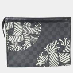 Pre Owned Louis Vuitton Graphite Pochette Voyage MM
