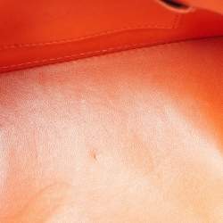 Pre Owned Louis Vuitton Orange Ostrich Alma BB Bag