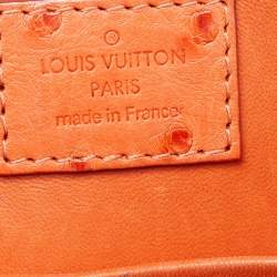 Pre Owned Louis Vuitton Orange Ostrich Alma BB Bag