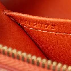 Pre Owned Louis Vuitton Orange Ostrich Alma BB Bag