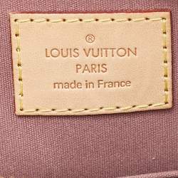 Pre Owned Louis Vuitton Rose Velours Monogram Vernis Alma BB Bag