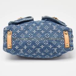 مملوكة مسبقًا حقيبة لوي فيتون باغي دنيم مونوغرامي أزرق PM