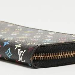 Louis Vuitton Black Monogram Multicolore Canvas Zippy Wallet