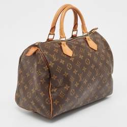 Louis Vuitton Brown Monogram Canvas Speedy 30 Top Handle Bag