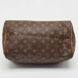 Louis Vuitton Brown Monogram Canvas Speedy 30 Top Handle Bag