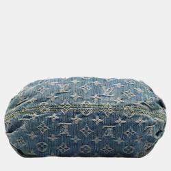 Pre Owned Louis Vuitton Blue Monogram Denim Pleaty