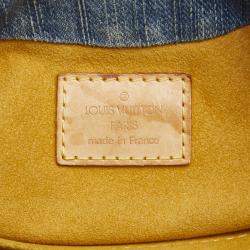 Pre Owned Louis Vuitton Blue Monogram Denim Pleaty