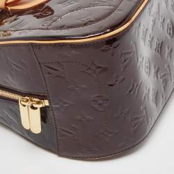 Pre Owned Louis Vuitton Amarante Monogram Vernis Summit Drive Bag