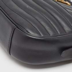 Pre Owned Louis Vuitton Black Leather New Wave Camera Bag
