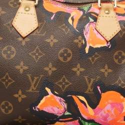 Pre Owned Louis Vuitton Multicolor Monogram Canvas Limited Edition Stephen Sprouse Roses Speedy 30 Bag