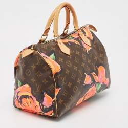 Pre Owned Louis Vuitton Multicolor Monogram Canvas Limited Edition Stephen Sprouse Roses Speedy 30 Bag