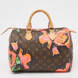 Pre Owned Louis Vuitton Multicolor Monogram Canvas Limited Edition Stephen Sprouse Roses Speedy 30 Bag