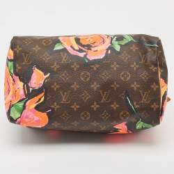 Pre Owned Louis Vuitton Multicolor Monogram Canvas Limited Edition Stephen Sprouse Roses Speedy 30 Bag