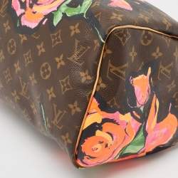 Pre Owned Louis Vuitton Multicolor Monogram Canvas Limited Edition Stephen Sprouse Roses Speedy 30 Bag