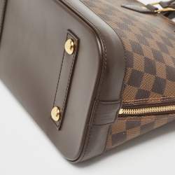 Pre Owned Louis Vuitton Brown Damier Ebene Canvas Alma PM Handbag