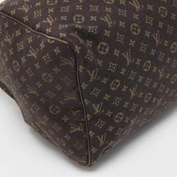 Pre Owned Louis Vuitton Fusain Monogram Mini Lin Canvas Speedy 30 Bag