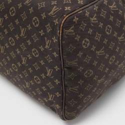 Pre Owned Louis Vuitton Fusain Monogram Mini Lin Canvas Speedy 30 Bag