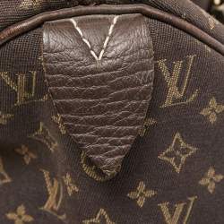 Pre Owned Louis Vuitton Fusain Monogram Mini Lin Canvas Speedy 30 Bag